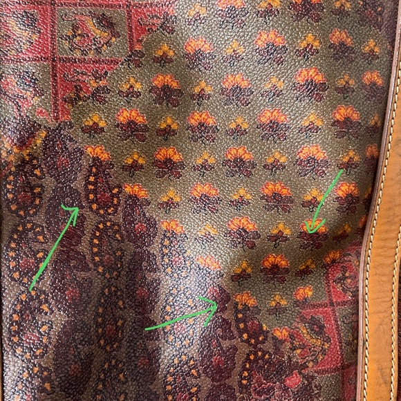 Suitcase Large Soft Sided Coated Canvas Top Handle Bag Packable Paisley Floral - Picture 9 of 16